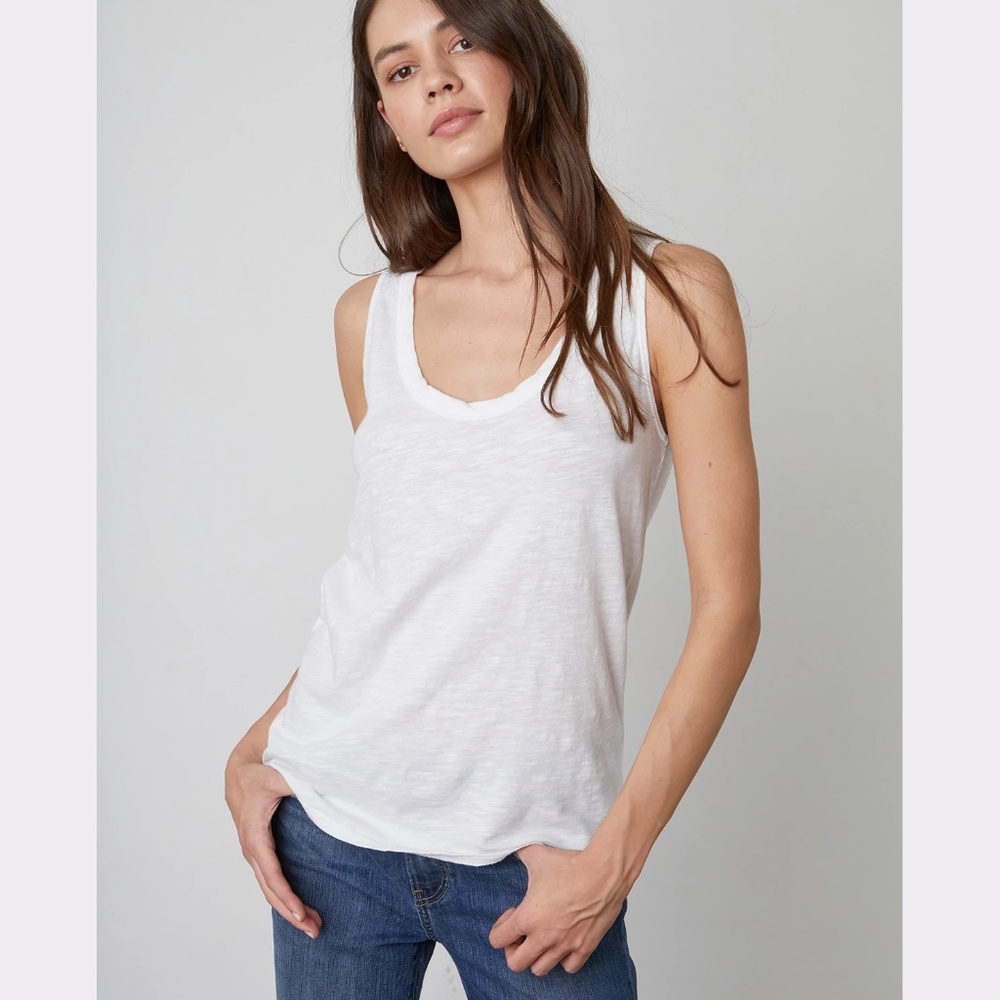 VELVET Graham & Spencer Joy Slub Scoop Tank